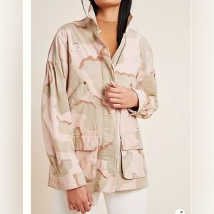 Anthropologie Lida Utility Jacket Camouflage